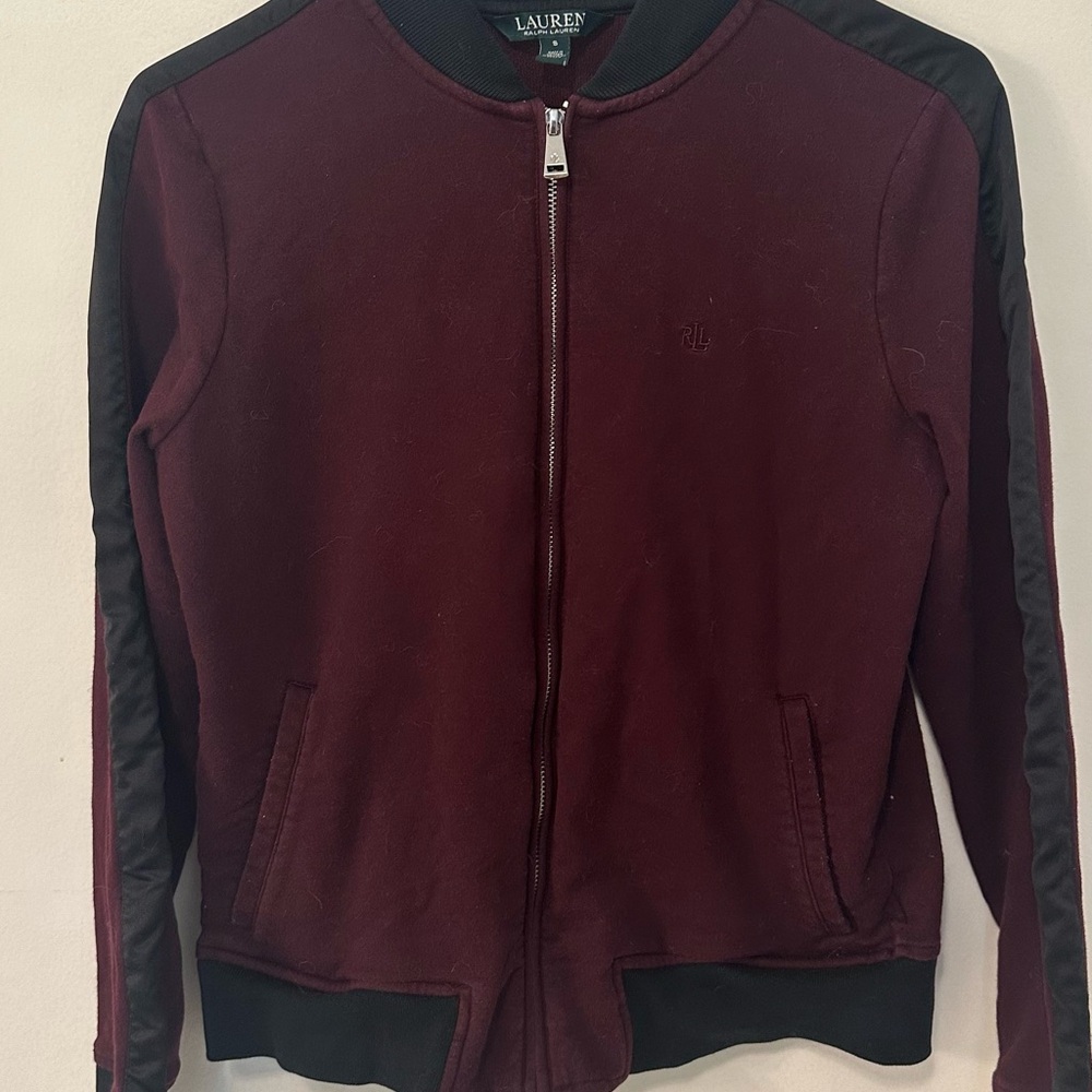 Ralph Lauren Burgundy bomber Jacket